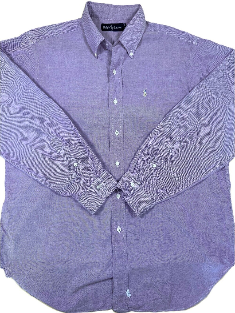Ralph Lauren Men's Long Sleeve Oxford Shirt 17-35 (Large) Lavender